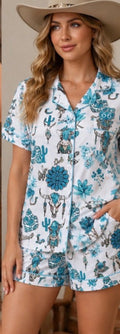 Western Turquoise Pajamas
