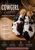 Azarayah Cow Print Slip Ons