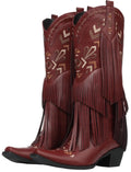 Burgundy Tassel Boots