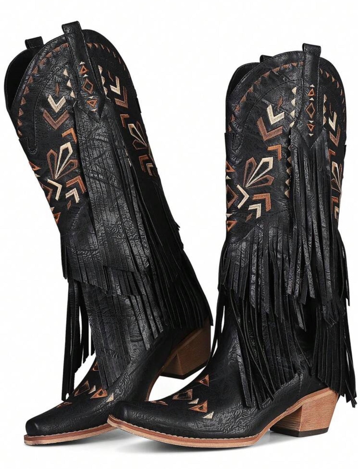 Black Tassel Boots