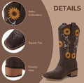 Sunflower Square Toe Cowgirl Boots