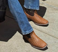Men's Brown Ostrich Boots