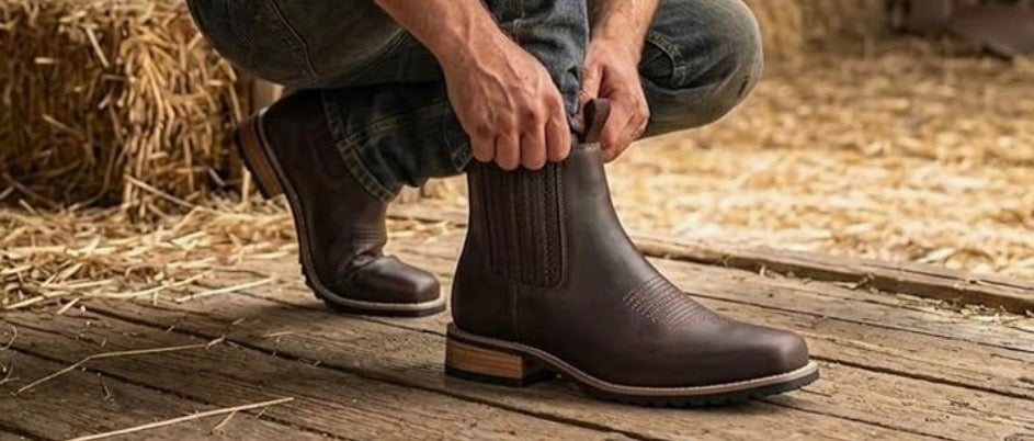 Men's Short Dark Brown Boots