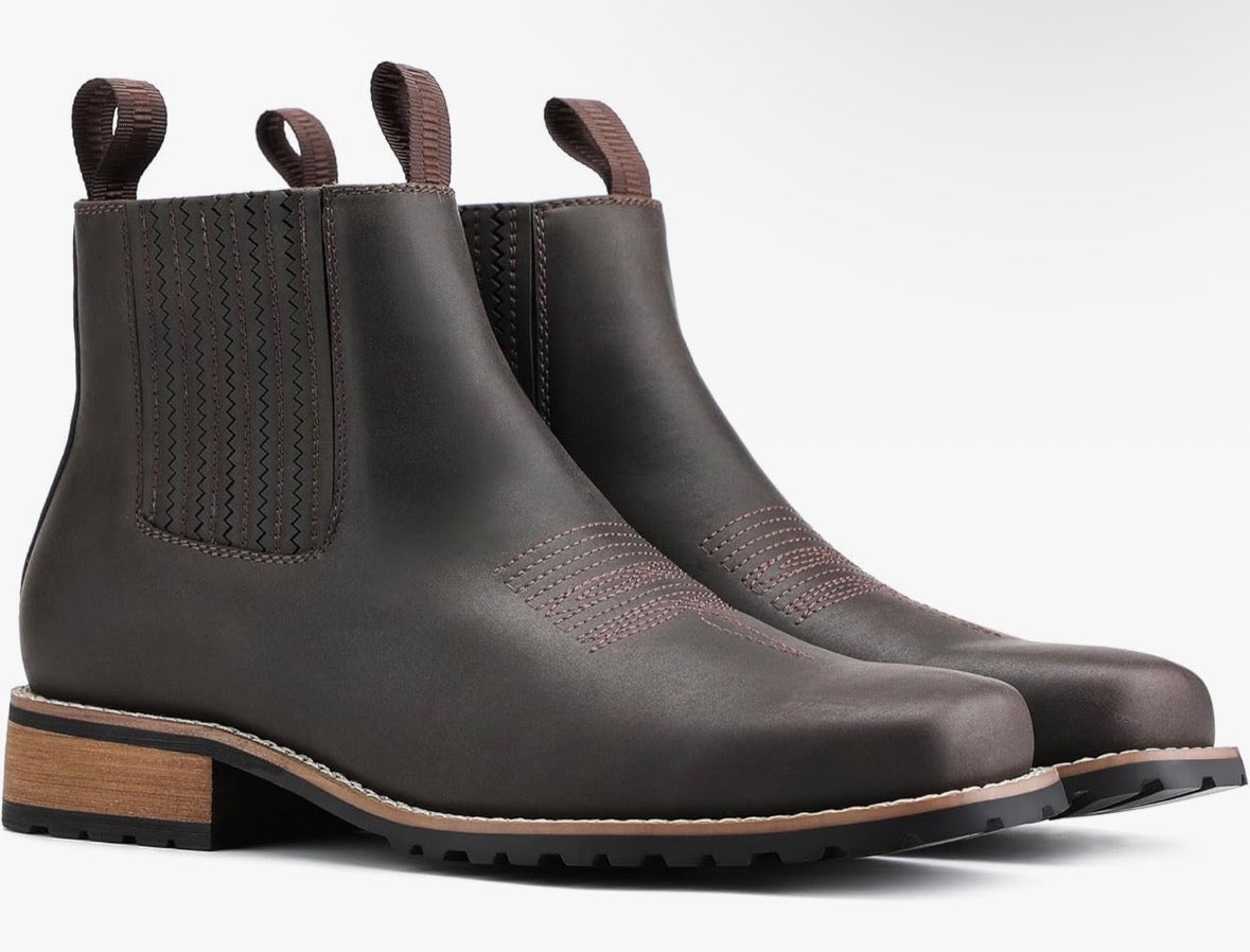 Men's Short Dark Brown Boots