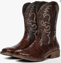 Men's Dark Brown Alligator Skin Boots
