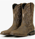 Men's Stitched Deer Skull Boots